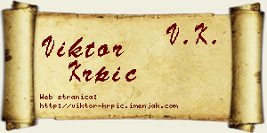 Viktor Krpić vizit kartica